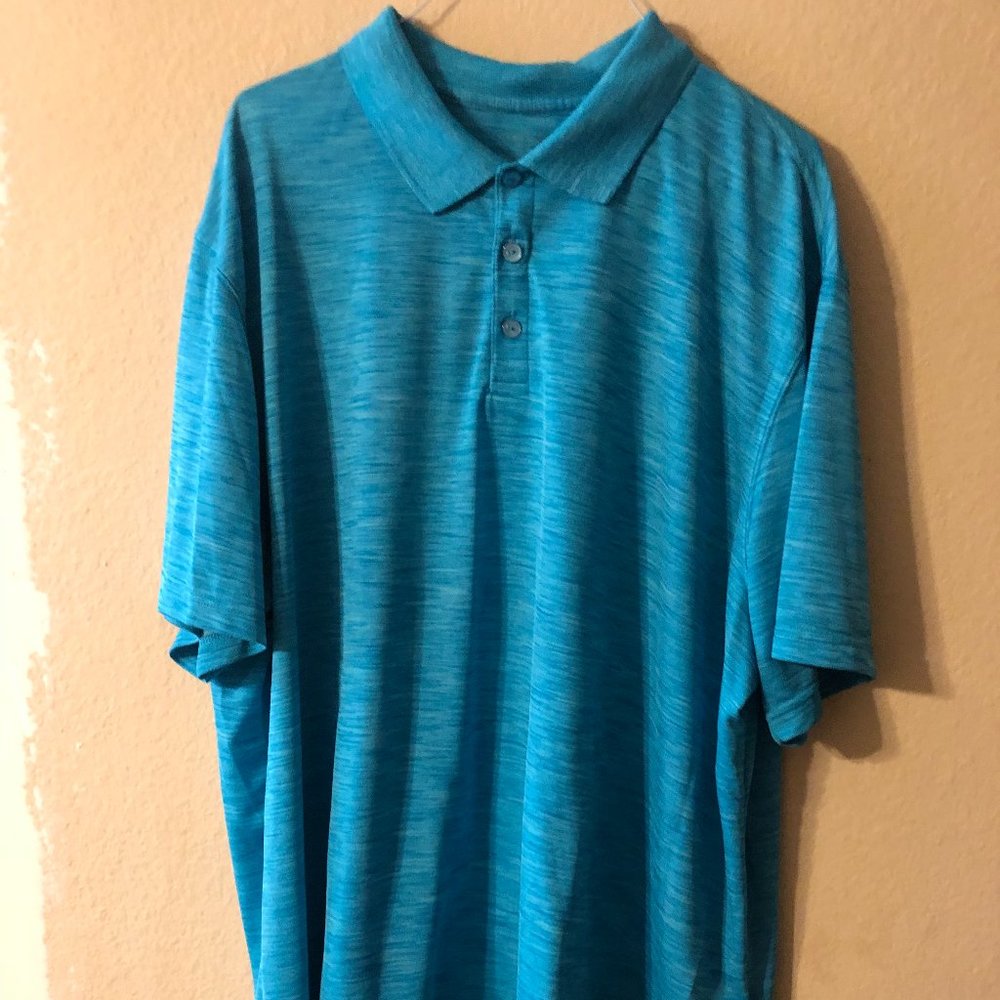 Cool 18 Haggar Mens Polo Blue Size XXL